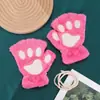 Guantes de Peluche de Capibara Lindos para Mujer, Cubierta Plegable de Medio Dedo para Invierno, Compatibles con Pantalla Táctil, Cálidos y Gruesos, para Estudiantes y Ciclismo, a Prueba de Frío