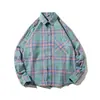 Atividades de Fornecimento de Fábrica Moda Masculina Casual Nova Camisa Xadrez de Quatro Cores Tamanho Grande Masculino Camisa Masculina