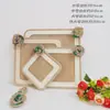 Materiais Decorativos Ecológicos para Jardim de Infância DIY Artesanal Corda de Cânhamo Pingente de Madeira Linho Retrô Pingente Decorativo de Parede Pingente