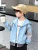 Q082 Chaqueta Cortavientos para Niños Estilo Primavera y Otoño Moda Infantil Top Cortavientos para Niños Ropa de Primavera Moderna