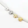 Banho de Cobre com Ouro Real 18K Zircônia Pequenas Contas Espaçadoras Pétala Acessórios para Pulseira DIY Contas Espaçadoras Materiais para Montagem Contas Soltas C45
