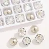 Rhinestone Iridescente Galvanizado para Nail Art, Cristal Rosa do Milênio Rosa Octogonal Novo de Cano Alto, Base Pontiaguda 8*8