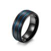 Anillo de Acero de Tungsteno Mate Bicolor para Hombres, Nicho de Alta Gama Oro Tungsteno Resistente a Rayones Moda Tendencia Accesorio para la Mano