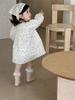 Vestido de Niña 2026 Otoño Nuevo Estilo con Cuello de Encaje de Lunares Estilo Coreano Ropa para Niños Vestido de Princesa Otoño para Bebé Moderno