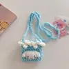 Producto Terminado: Nuevo Hilo de Tira de Hielo Hecho a Mano Crochet Hilo de Tira de Hielo Cartera de Monedas de Dibujos Animados, Bolso de Hombro Cruzado Lindo y Versátil