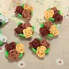 Accesorios de Flor de Arcilla Blanda de 25 mm para Manualidades Estilo Vintage Adornos para el Cabello Pasadores Materiales de Decoración para Fundas de Teléfono Móvil
