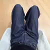 Jeans de Mezclilla Azul Oscuro para Mujer Primavera y Otoño 2026 Tallas Grandes Corte Holgado Adelgazante Cuerpo Forma de Pera Pierna Recta