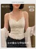 Camisola Feminina com Bojo Embutido, Verão Fina Respirável Sexy Renda, Não Precisa Usar Sutiã, Peça Única, Costas Bonitas, Pode Ser Usada por Fora