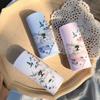 Lenço feminino lenço de algodão estampado quadrado lenço floral antigo para meninas presente de casamento