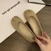 Sapatos Suaves de Brisa Noturna com Solado Plano para Mulheres, Sapatos com Solado Macio Que Não Cansam os Pés, Sapatos Tipo Colher de Feijão Verde