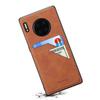 Mate30 capa de telefone de imitação de couro de vaca fosco com cartão duplo para Huawei mate30 pro capa protetora Business