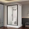 Nuevo modelo de cabina de ducha integrada con puerta corredera de separación de seco y húmedo, baño todo en uno para apartamento pequeño, inodoro simple interior para el hogar