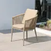 Silla de ratán para ocio al aire libre, patio de villa, terraza exterior, silla de ratán para una persona, balcón, silla de comedor de aleación de aluminio, silla con respaldo