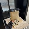 Bolsa de palha trançada casual da moda feminina para férias na praia casual para todos os gostos bolsa francesa retrô para celular bolsa trançada da moda