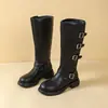 Botas largas de algodón forradas de felpa marrón para mujer, nueva colección otoño/invierno 2026, populares botas de montar estilo retro, botas de vaquero western