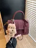 Bolso de Mano con Combinación de Colores Retro para Mujer 2025 Nueva Moda Simple Versátil Bolso Cuadrado Pequeño Bolso de Hombro Único de Gama Alta Bolso Cruzado