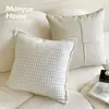 Sofá moderno minimalista con cojines estilo ins en blanco y negro, patrón de cebra de lujo ligero, adecuado para sala de estar, mesita de noche y casa de huéspedes, funda de almohada vintage para ventanal
