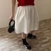 Falda Miu de estilo coreano para mujer, falda sencilla con costuras de encaje, holgada y ajustada, de corte A, para primavera y verano de 2025