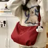 Corea del Sur Ins Bolso de Hombro de Gran Capacidad para Mujer Simple Combinable Bolso Dumpling para Estudiantes de Clase Viajero Bolso Cruzado