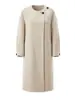 Novo casaco longo de lã dupla face feminino para outono e inverno com cachecol L2616