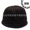 Shuanglu Suprimento Transfronteiriço Moda Europeia e Americana Chapéu Indiano Liso Hip-Hop Poliéster Microelástico Melancia Plissado Feminino Baotou