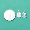 Placa Cuadrada de Plata S925 Dios de la Riqueza Palabras Auspiciosas Accesorio Estilo Tíbet Dios de la Riqueza Colgante de Nube Accesorio para Pulsera DIY Bodhi
