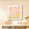 Pintura Decorativa Fresca e Simples para Sala de Jantar com Plantas Verdes e Flores, Pintura de Exibição para Mesa de Aparador da Sala de Estar, Pintura de Parede para Entrada e Quarto