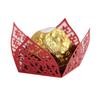 Amazon vendas diretas gelo branco caixa de doces laser oco casamento chocolate caixa de doces Paper Lace em estoque atacado