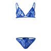 Traje de Bikini de 2 Piezas para Hombre de Talla Grande Gay Travestismo Tangas Sujetador Encaje Sexy Transparente Traje de Ropa Interior