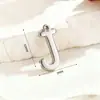 Pingentes de Letra Espelhados em Aço Inoxidável A-Z em Estoque, Cor Dourada 18K, Acessórios de 26 Letras Pingentes para Joias DIY