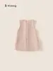 Vestido de Malla Floral Dulce Bangxuan para Niñas, Nuevo Vestido de Invierno Espeso y Cálido para Niñas