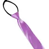 Corbata de Poliéster Seda para Hombres y Niñas, 5cm, Sin Nudos, Un Color, Satín, Cremallera Estrecha de Color Puro Monocromático, Fácil de Jalar