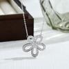 Colar Bao J Fan J Madrepérola Natural Cabaça Borboleta Trevo de Quatro Folhas Feminino Elegante Moda Versátil Corrente Clavicular