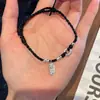 Pulsera de Hilo Rojo para Mujer, Lujo Ligero, Sensación de Alta Gama, Joyería al por Mayor, Estilo Pulsera Tejida para Pareja