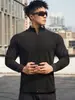 Nueva Camiseta Polo de Entrenamiento para Hombre De Rong Muscle Fitness para Baloncesto, Hermanos, Deportiva, Holgada, Manga Larga, Top para Cabello