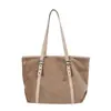 Bolsa tote feminina de alta qualidade, transfronteiriça, estilo vintage, novo modelo 2025, estilo europeu e americano, couro macio, bolsa de ombro fashion