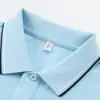 Camisa polo de manga larga con cuello de contraste, cuello acanalado, adecuada para primavera y otoño, uniforme de trabajo hecho a medida, camisa publicitaria bordada, disponible en stock del fabricante