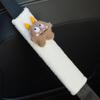 Funda para cinturón de seguridad de coche con diseño de cabeza de oso de dibujos animados, funda protectora para cinturón de seguridad de cuatro estaciones, decoración para coche, hombrera para bebé