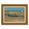Pintura al Óleo Estilo Jardín de Olivos Campo de Van Gogh con Marco Dorado Vintage Sala de Estar Entrada Arte de Pared con Marco Pintura Decorativa Decoración de Pared para Casa de Huéspedes