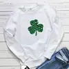 Sudadera de Manga Larga Holgada con Estampado de Leopardo y Patrón de Trébol, Nueva Moda Otoño e Invierno, Comercio Exterior Europeo y Americano, Ebay Wish