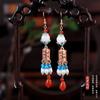 Pendientes de Clip Estilo Ming Antiguo Versátiles Elegantes Pendientes de Clip Nuevo Estilo Chino Falda con Forma de Caballo Accesorios Hanfu Cheongsam Retro
