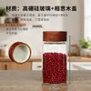 Pote de vidro de grau alimentício para chá para pousadas e salões de chá, pote hermético para chá floral e açúcar, garrafa doméstica para armazenamento de lanches e grãos