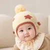 Gorro para bebé para otoño e invierno, gorro grueso y cálido que protege las orejas para bebés niños, gorro de lana tejido para bebés y niños pequeños para usar afuera en invierno