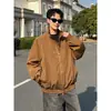 Chaqueta aviador retro americana de moda con cuello alto para hombre, otoño e invierno, chaqueta corta holgada versátil para parejas