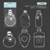 Marcadores de flores secas estilo Ins, pegatinas de botella de vidrio transparente, especímenes de plantas, pegatinas en relieve hechas a mano para manualidades infantiles, regalos y premios