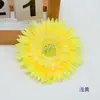 Flor de Crisantemo Grande Cepillada Flor de Crisantemo de Seda Artificial Flor de Gerbera Sombrero de Paja Tocado Arreglo Floral Diseño de Exhibición de Ventana