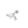 Brincos Pequenos de Fio de Opala Falsa Demoníaca Microincrustados Zircônia de Cinco Pontas Elegantes Versáteis Simples Doces Brincos Brincos