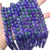 Pulsera de Joyería con Cuentas de Calcedonia Flor Flotante de Lavanda Natural, Collar, Accesorio Semi-Terminado para Manualidades, Cuentas