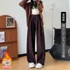 Pantalones Blancos de Pierna Ancha para Mujer, Nuevo Estilo Primavera y Otoño, Pantalones Casuales de Punto Sueltos de Cintura Alta, Estilo Perezoso Adelgazante Petite Pantalones Yamamoto