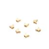 Oro color bolsa 14K cuentas redondas de amor estrella de cinco puntas trébol de cuatro hojas cuentas diy mariposa con accesorios de joyería con forma de agujero